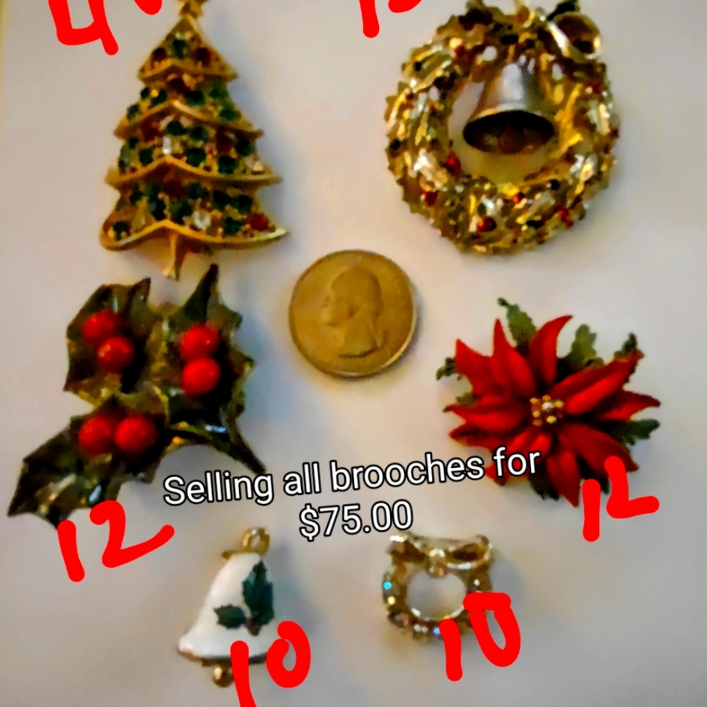 Vintage Christmas Brooches